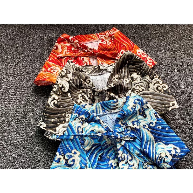Japan Kimono Shirt for Dogs Puppy Shirt Shiba Inu Summer T-shirt Pet Dog Clothes Bulldog Pets Clothing Costume GZC06