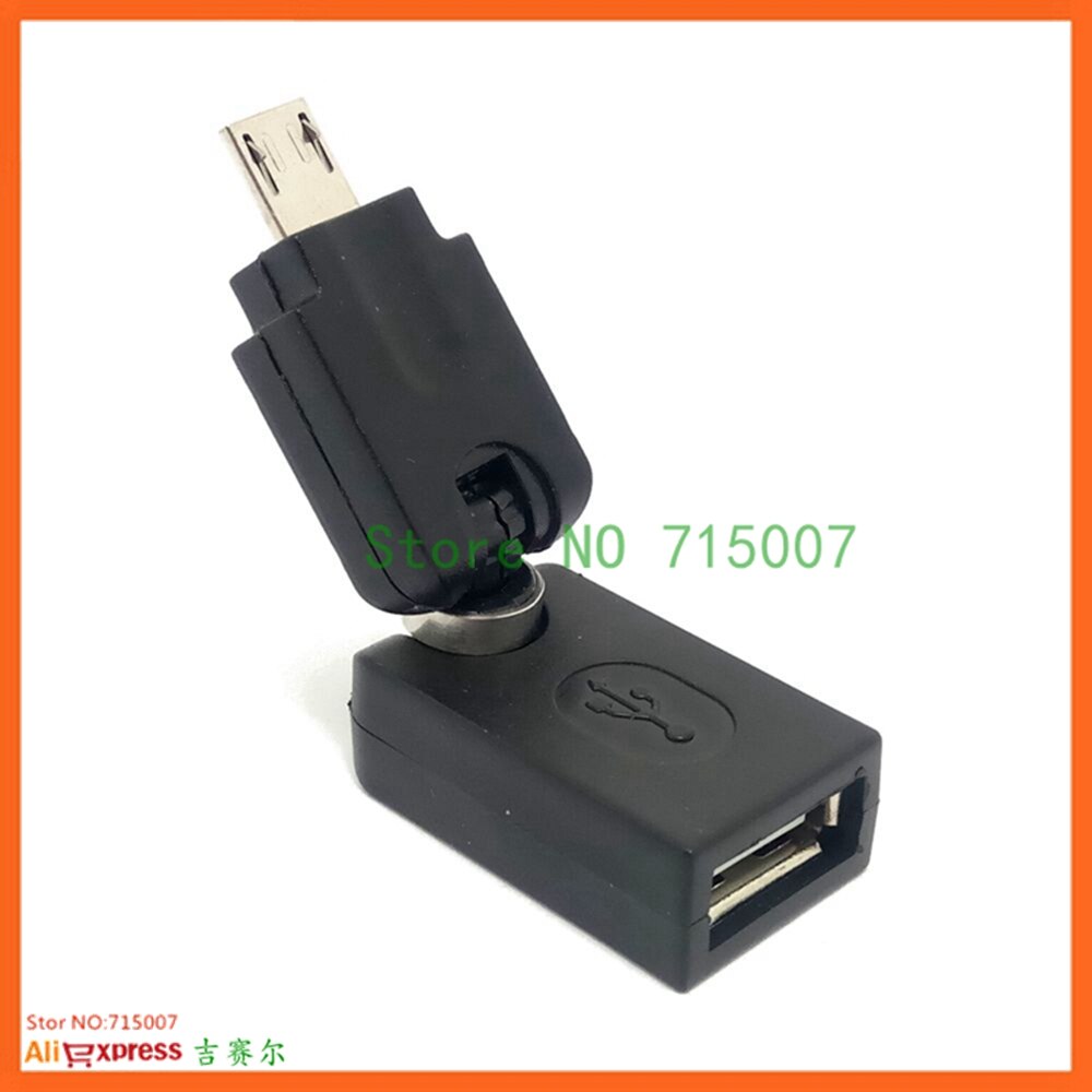 MINI y MICRO USB 2,0 macho a USB hembra, adaptador de cable de extensión de ángulo de rotación de 360 grados,: V8