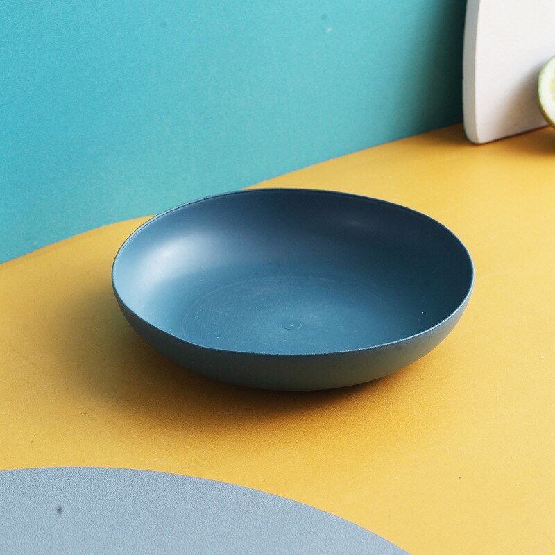 Gbsc 5 Stks/set Voor Keuken Plastic Voedsel Saus Schotel Kleine Azijn Smaak Board Snack Platen Creatieve Ronde Huishouden Fruitschaal: A Blue