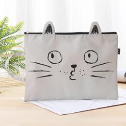 Stationery Storage Folder File Folder Waterproof Zipper File Organizer Folders Bag Paper Storage Office Organizers: gray