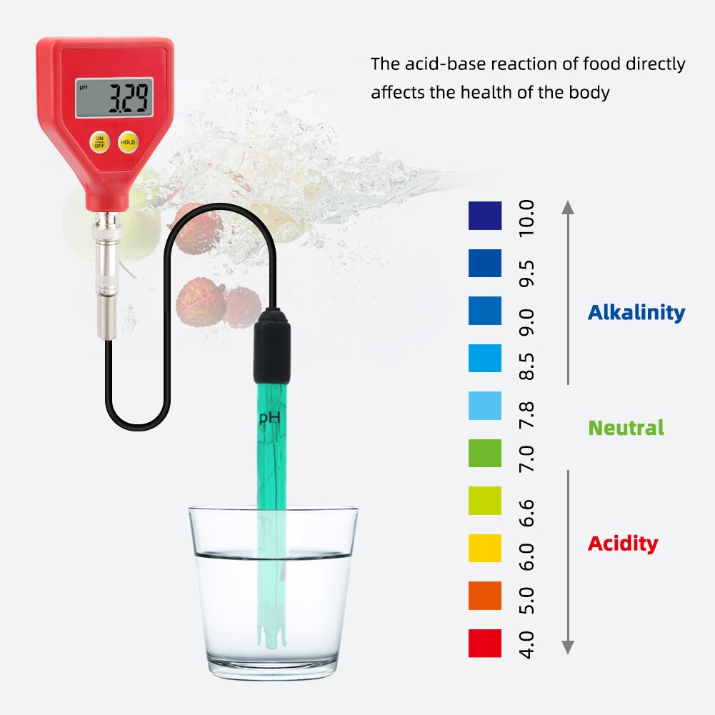 Yieryi PH-98105 Ph Checker Digitale Ph Meter Hoge Precisie Ph Analyzer Tester Atc Voor Aquarium, Hydrocultuur, Laboratorium