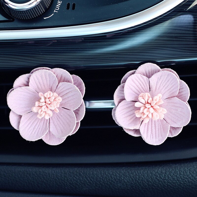 2 stks/partij Bloem Decor Interieur Auto Accessoires Voor Meisjes Auto Geur Geur Diffuser Luchtverfrisser In Auto Parfum Vent Clip