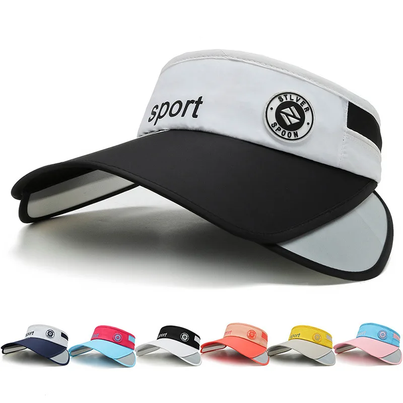Frauen Sommer versenkbare Krempe leeren Zylinder verstellbaren Buchstaben Sonnenblende Kappe im Freien lässig Anti-UV-Strand Sport Baseball kappe