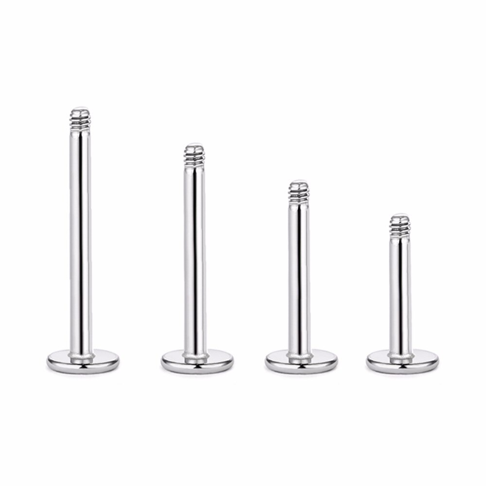 Barre de Labret en acier inoxydable, 10 pièces de 16G de 1.2mm de diamètre pour Piercing à lèvres, bijoux Punk Helix