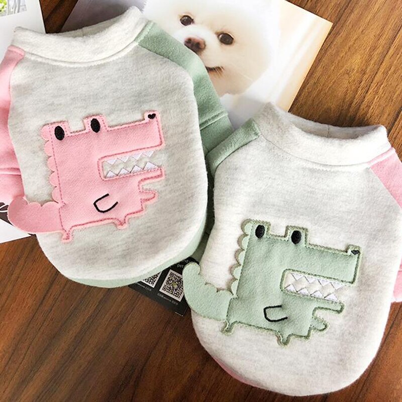 Huisdier Kleren Hond Hoodies Dinosaurus Hond Jas Hoodies Leisure Hond Sweatshirts Voor Kleine Kat Honden Franse Bulldog Kleding Yorkie