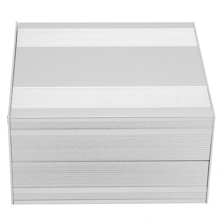 Gør-det-selv aluminium boks aluminium kabinet kasse sølv gør det selv elektronisk printkort projekt pcb instrument boks 82.2 x 145 x 150mm