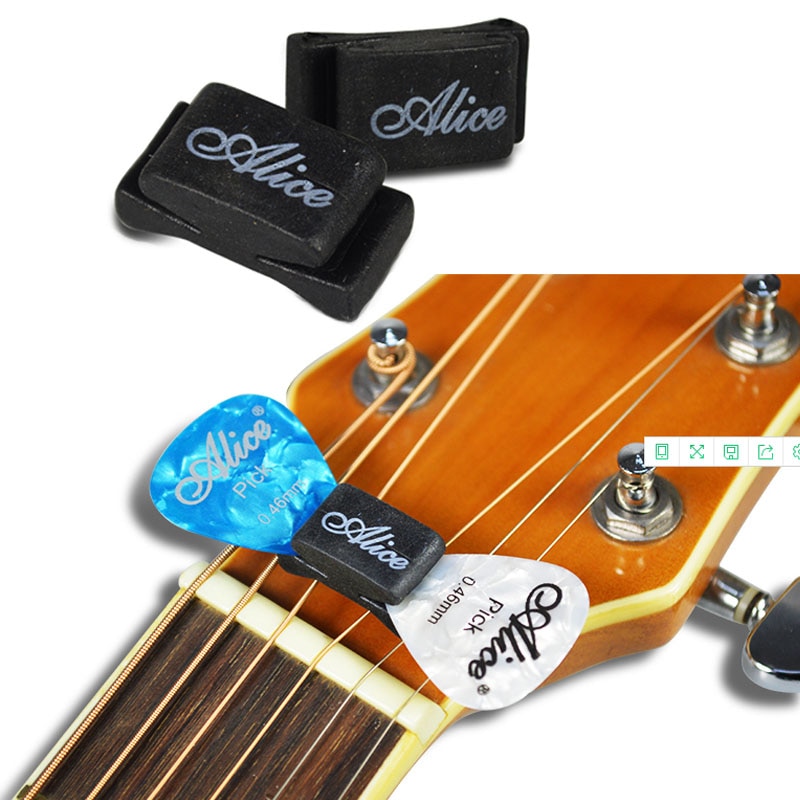 1 PC Black Rubber Guitar Pick Holder Fix on Headstock for Guitar Bass Ukulele Alice Guitar Picks Holder Guitar Parts Accessory
