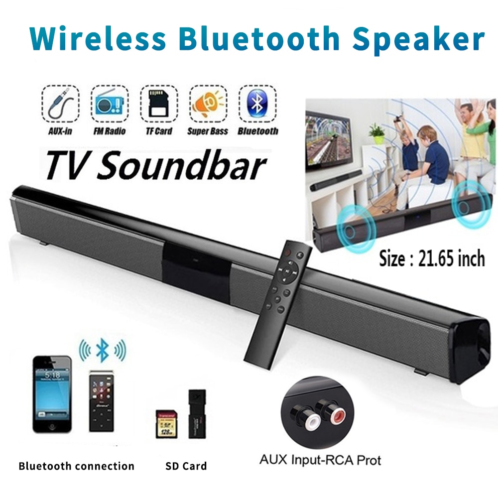 40W Bluetooth Soundbar Speakers Bedrade En Draadloze Bluetooth Speaker Home Theater Tv Soundbar Subwoofe Met Afstandsbediening