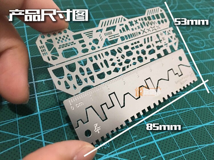 Gundam rüstung rand gravur hilfe lineal Winkel fixierung messung werkzeug 4 in 1: AJ0091