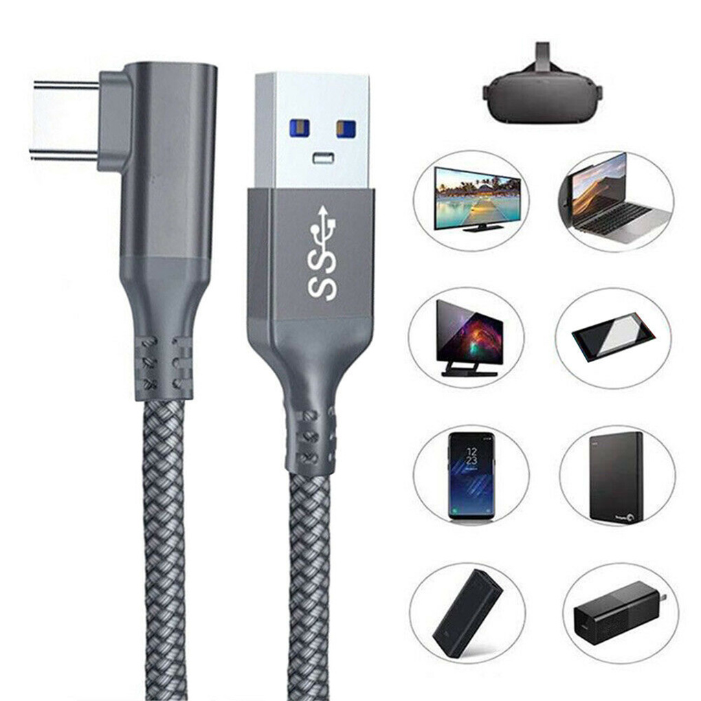 Accessoires pour Oculus Quest2 Quest 2 câble lien intelligent 3D réalité virtuelle VR lunettes USB A à Type C 3 5M casque Oculis casque