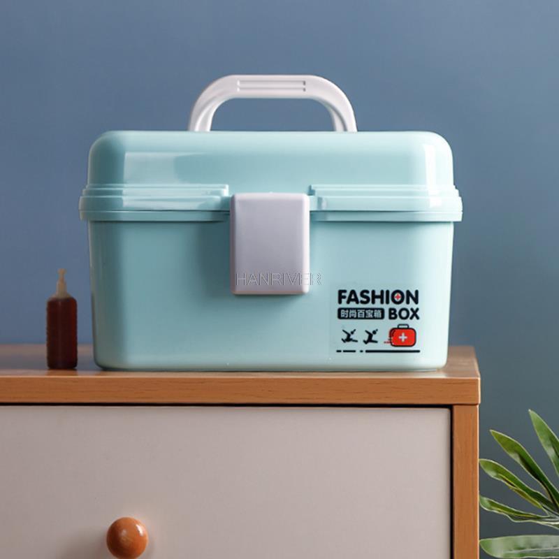 MultiFunction Medicine Box Large High Capacity Medicine Box Double Layer Medicine Storage Box Medicine Small First Aid Box
