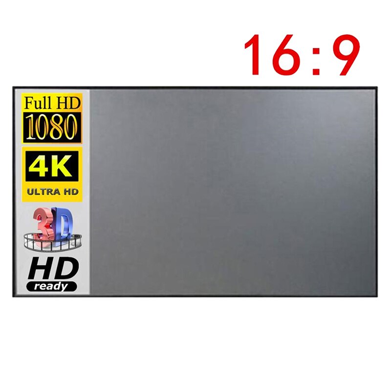 1PC Projector Screen 30 60 120 inch Reflective Fabric Cloth For Projector