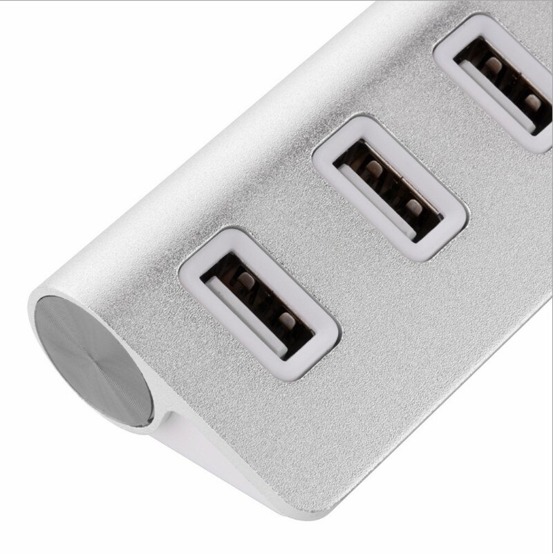 High Speed 4 Port USB 2.0 HUB Powered Adapter Aluminum Alloy Safe Cable Splitter Extender Multi Hub For Windows/MAC /Phone