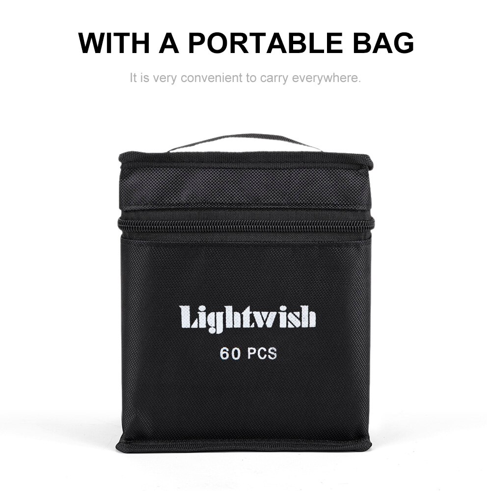 Lightwish 60 Colors Marker Set Dual tip Drawing Sketch Marker Pens Alcohol Based for Sketching Drawing Cartoon Painting