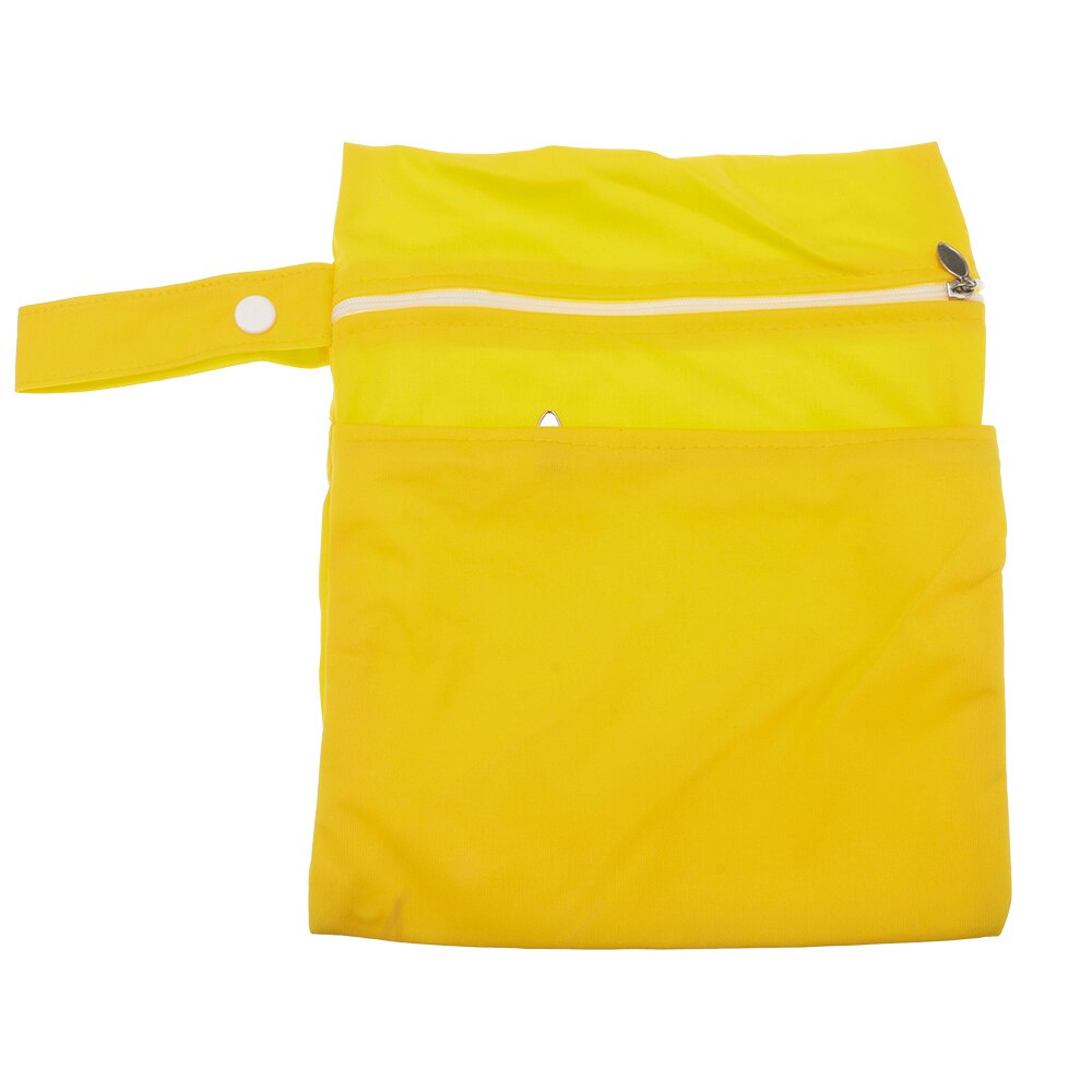 1 Pcs Diaper storage bag diaper bag washable baby 19.5*23.5 cm zipper deodorant practical: Yellow
