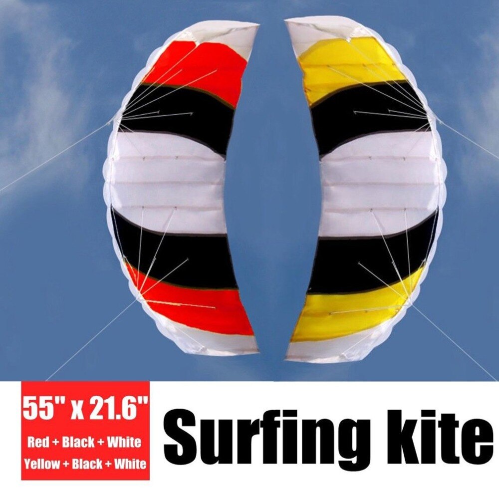 1.4M Dual Line Mix Kleur Stunt Parachute Zachte Parafoil Zeil Surfen Kite Sport Kite Enorme Grote Outdoor Activiteit Vliegende kite