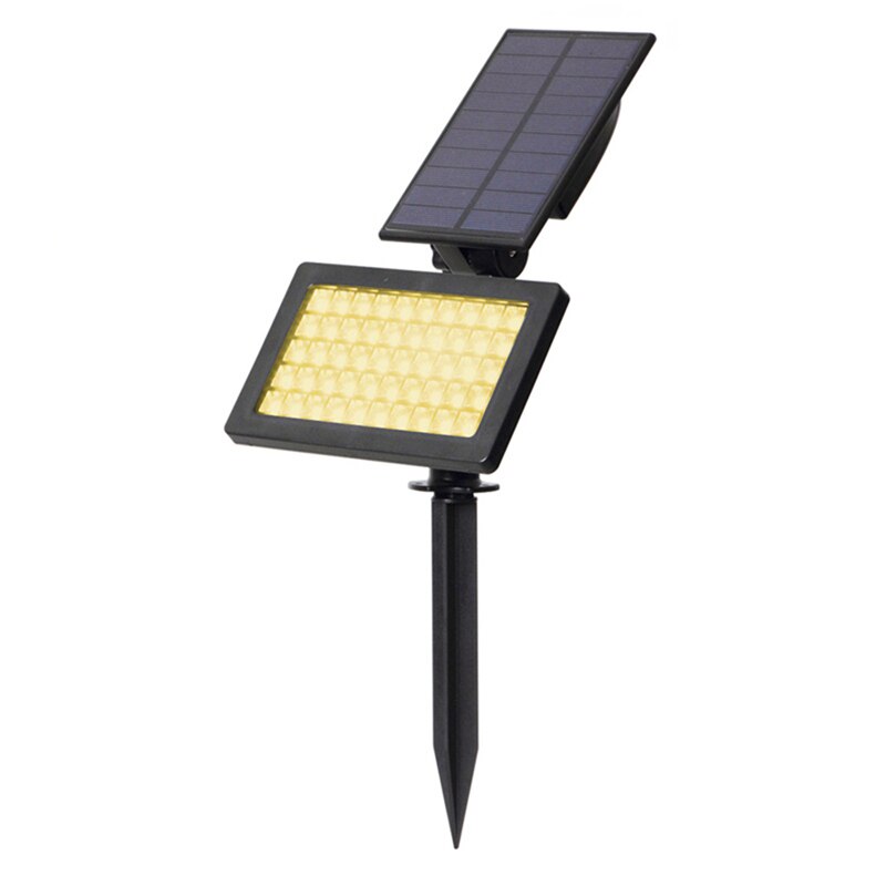 Solar Spotlights 50 Led Outdoor Landschap Wandlamp Waterdichte IP44 Warm Wit 3500K Verstelbare Solar Tuin Decoratie Verlichting: 1 pcs