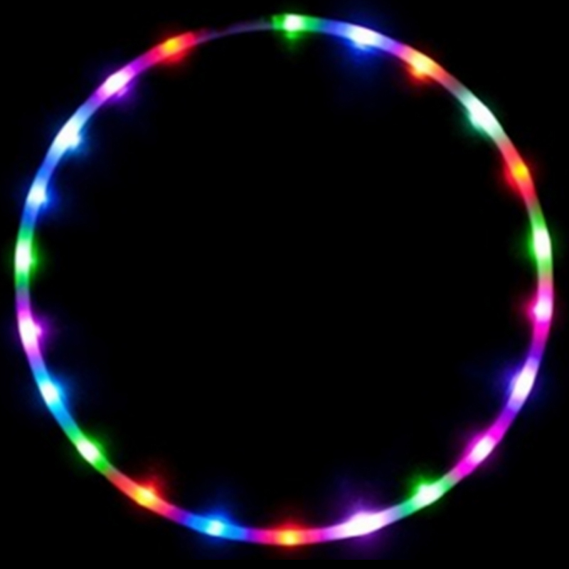 LED Sports Hoop Flashing Light Toy for Kids Adults Color Changing LED Exercise Hoop FH99