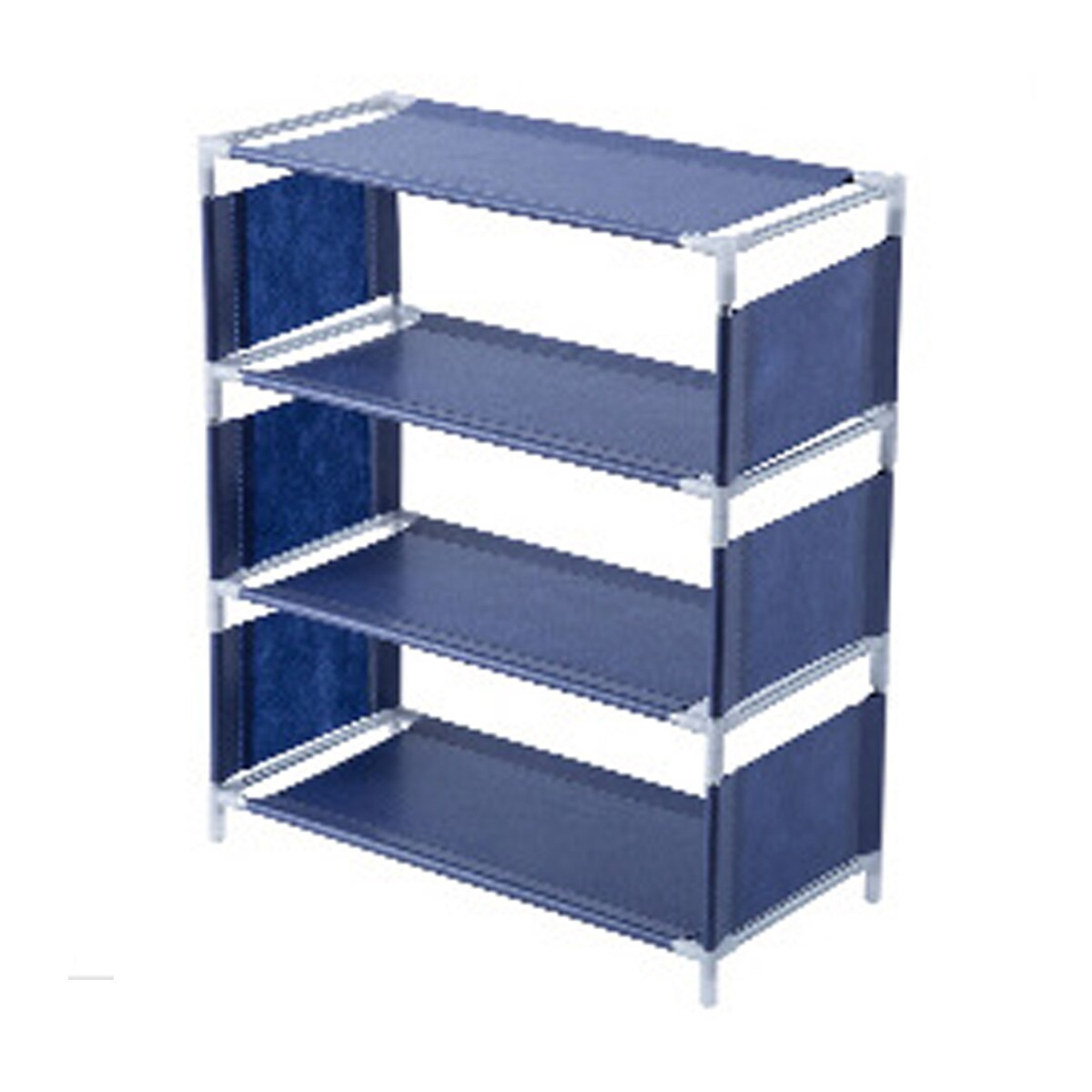 3/4/5 Layers Shoes Racks Shoe Rack Organizer Large Stackable Shoes Cabinet Shelves Holds Shelf for Home Shoe Storage Organizer: Navy Blue 4