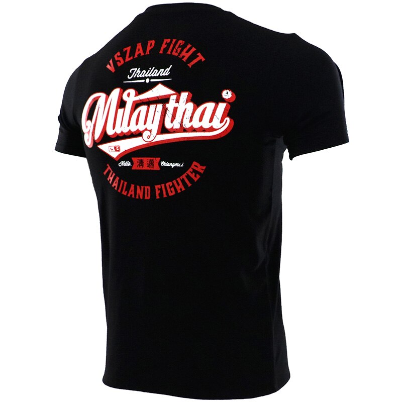 Vszap mma boxning sport t-shirt muay thai slåss fitness elasticitet skjorta tröjor boxning kläder muay thai shorts mma