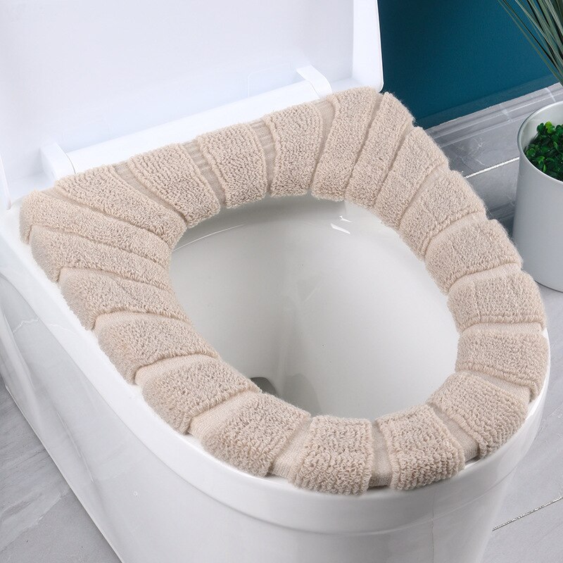 Winter warm toilet cover cover soft plush O-shaped toilet seat cushion embedded comfortable toilet seat cushion