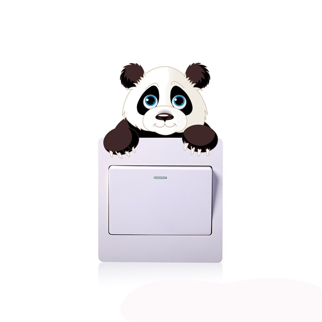 Wall Stickers Animals Cat Light Switch Decor Decals Art Mural Baby Nursery Living Room Bedroom Switch Stickers Wallpaper