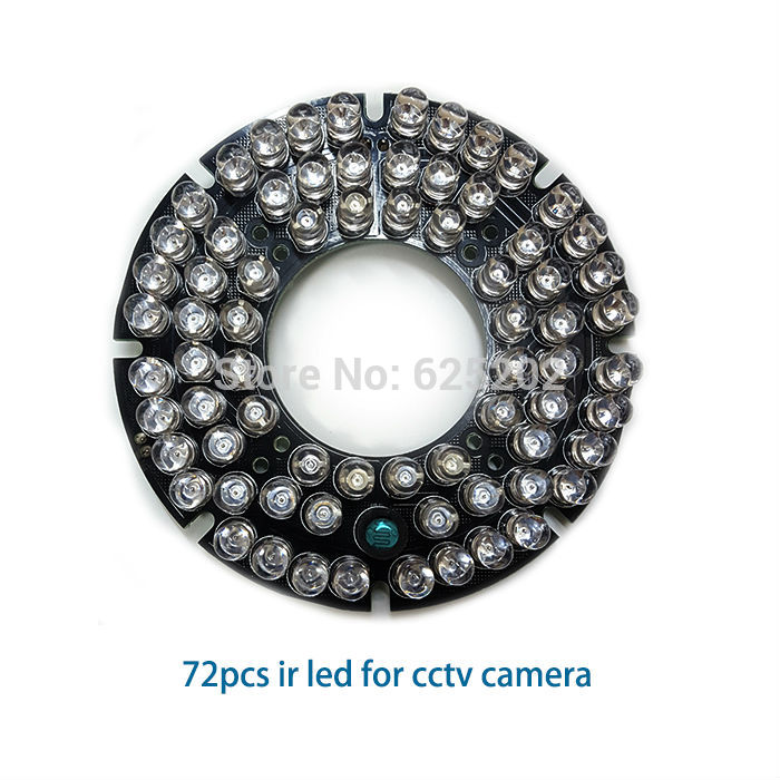 LED IR de para cámara CCTV, 72 Uds., con FY76-72V4-F de larga distancia
