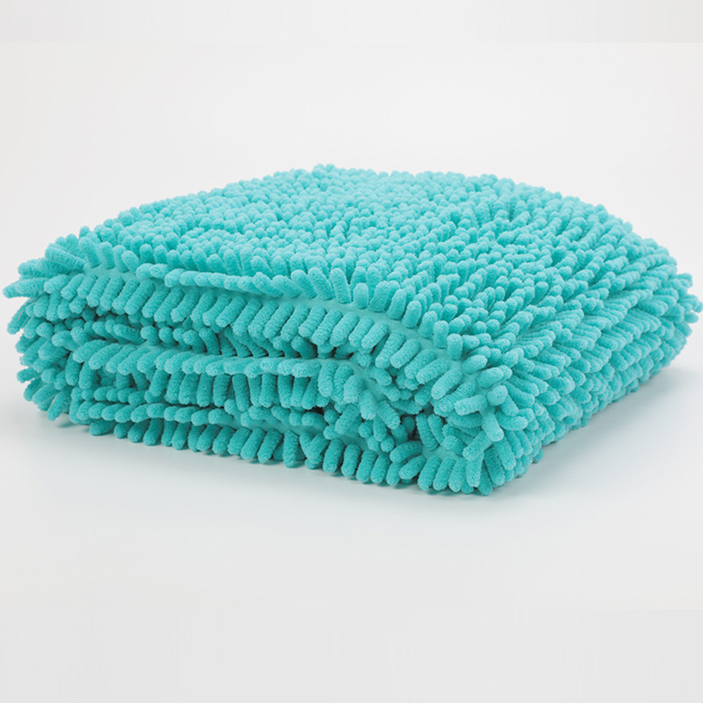 Kæledyrstørrehåndklæde superabsorberende kat badehåndklæder polyester bomuldstæppe fiber chenille hvalp kæledyr hundplejeværktøj