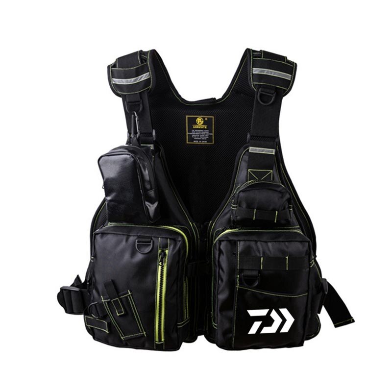 Vissen Vesten Reddingsvest Drijfvermogen Pak Draagbare Volwassen Professionele Ademend Waterdicht Zee Vissen Reizen Multi-Zakken Vest: heiselibian