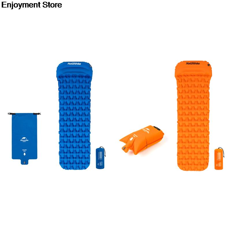 Nylon inflatable camping mat bed inflatable air mattress sleeping pad nature hike