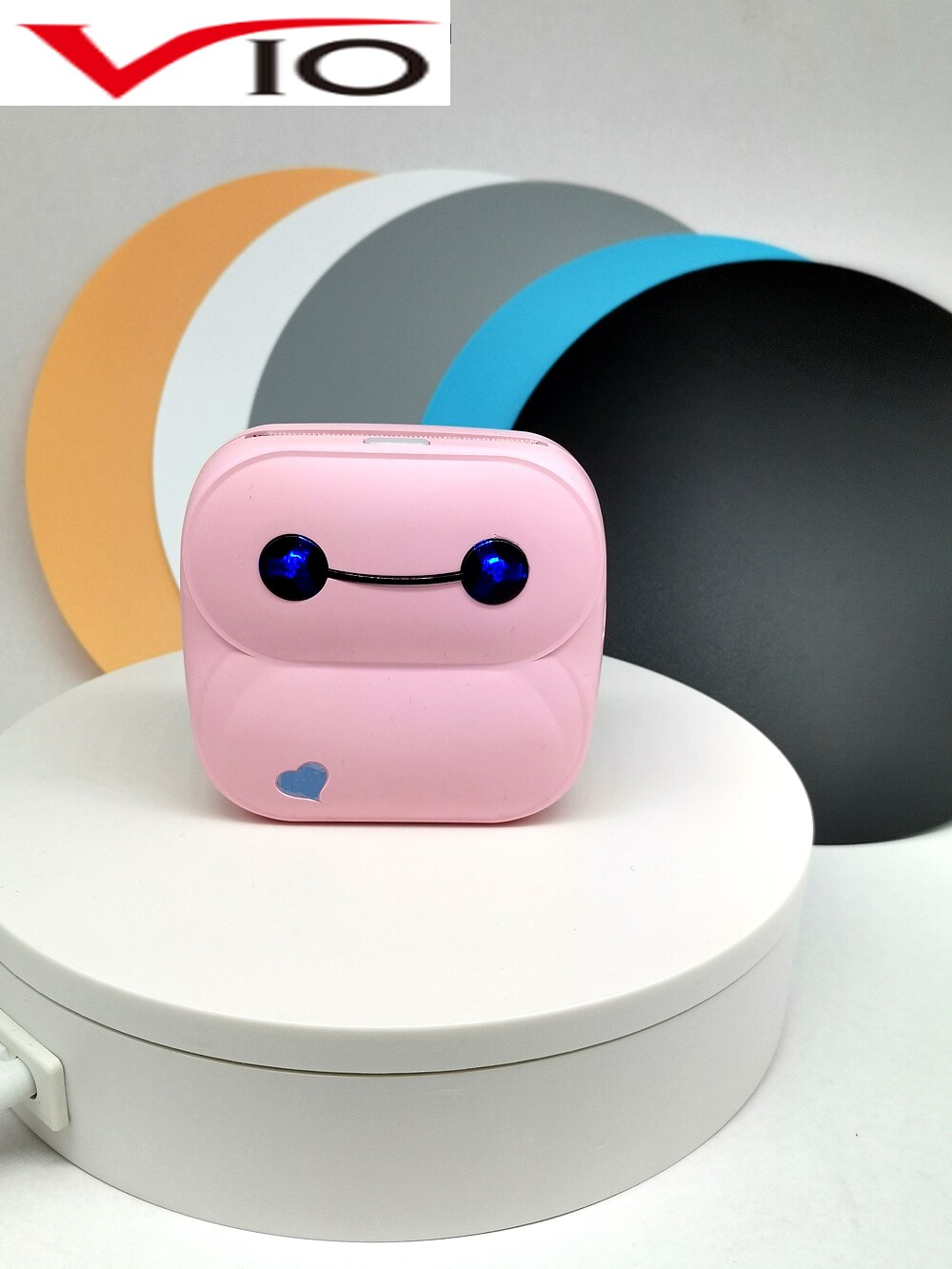 Mini draagbare fotoprinter thermische bluetooth printer voor iphone android gratis app sticker bonprinter  p8 58mm thermisch papier: Roze 203 dpi