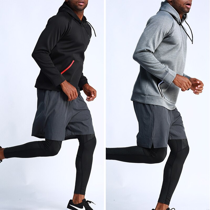Men Hoodies Gym Sport Running Training Fitness bodybuilding Sweatshirt Outdoor Workout Sportswear Male Hooded Jacket Hoodies