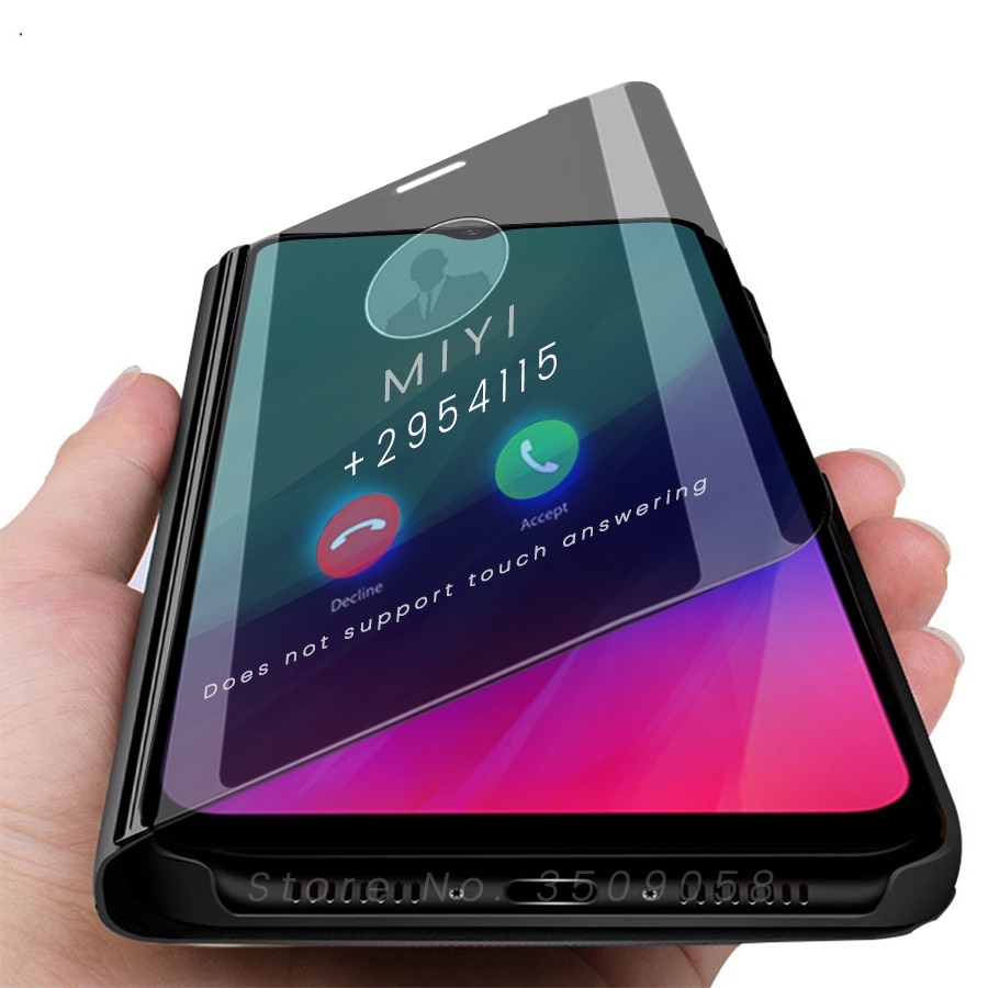 Realmec3 fall smart spiegel stehen flip fall für oppo realme c3 realmy realmi raelme c 3 echt mec3 6.5 ''telefon magnet abdeckungen