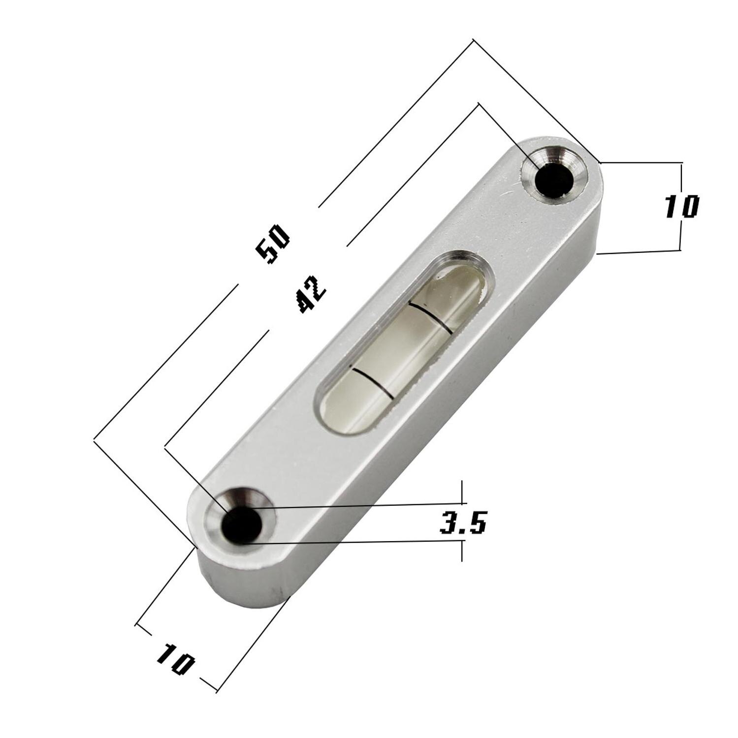 Haccury minibaari metallitaso erittäin tarkka pitkä nauha vaakasuora kupla vesivaaka viivain 50 x 10 x 10mm