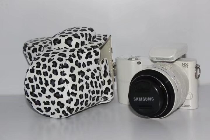 PU Leather Camera Bag Case Cover Pouch For Samsung NX2000 NX1100 NX1000 Mirrorless System Camera: MULTI