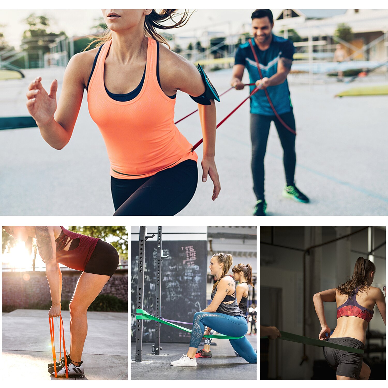 5 stk modstandsbånd sæt gym styrketræning gummistropper bånd fitnessudstyr modstandsøvelse strækbånd