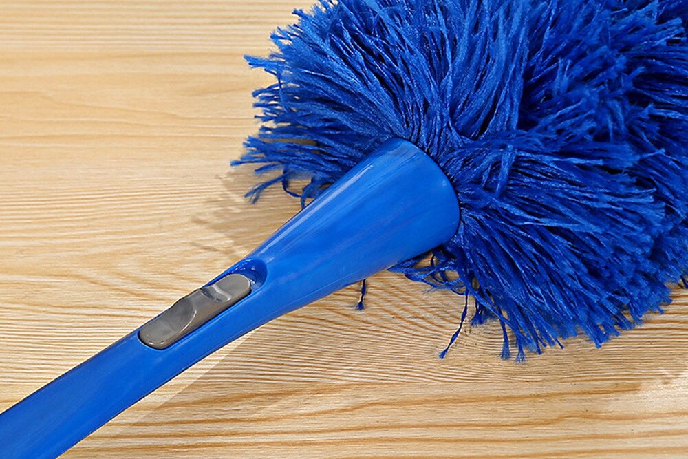 Magic Soft Microfiber Cleaning Duster Dust Cleaner Handle Feather Static Blue