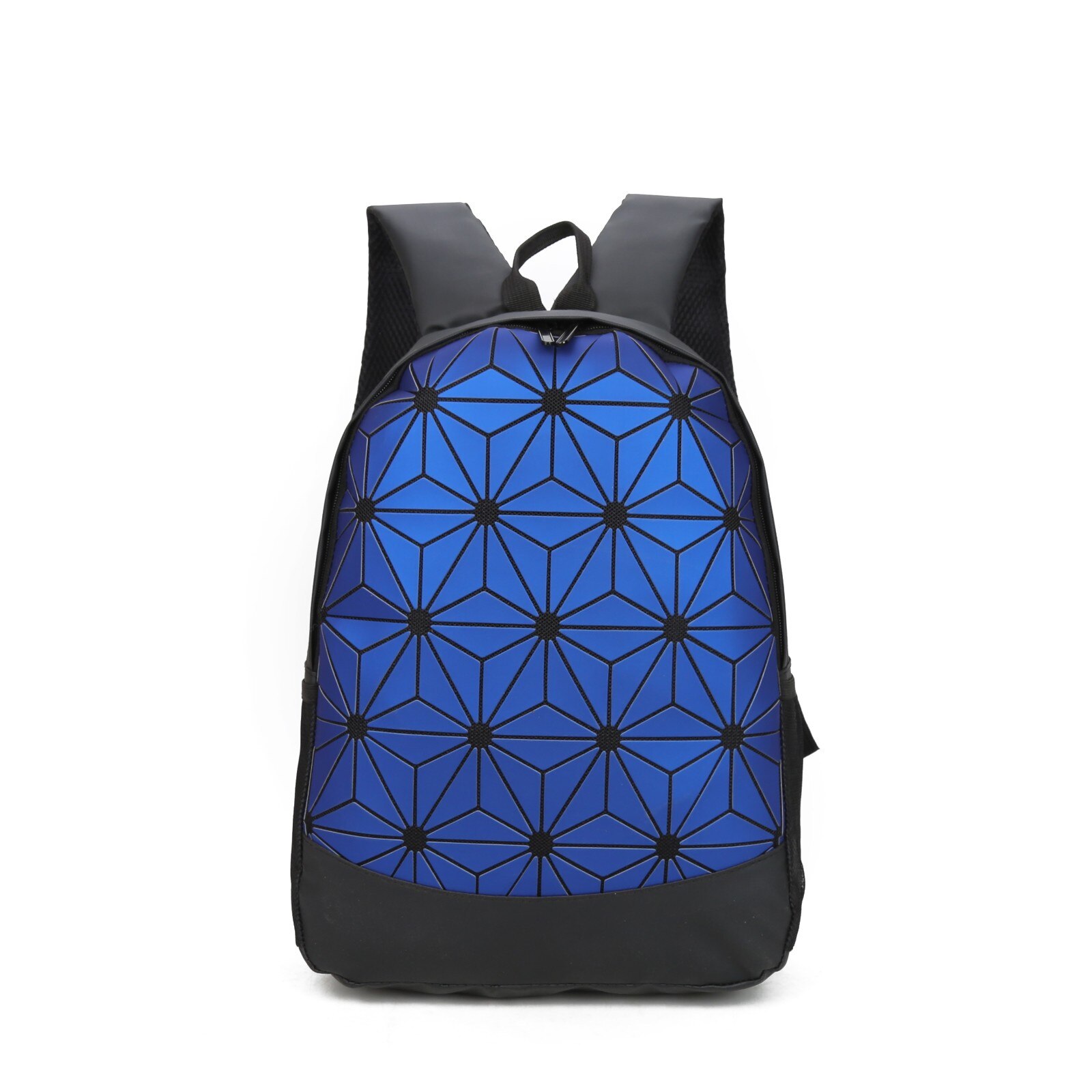 Oxford Cloth Package Geometry Diamond Solid Color Sports Bag Dazzling Backpack No Mark Mini Backpacks for Women: Blauw