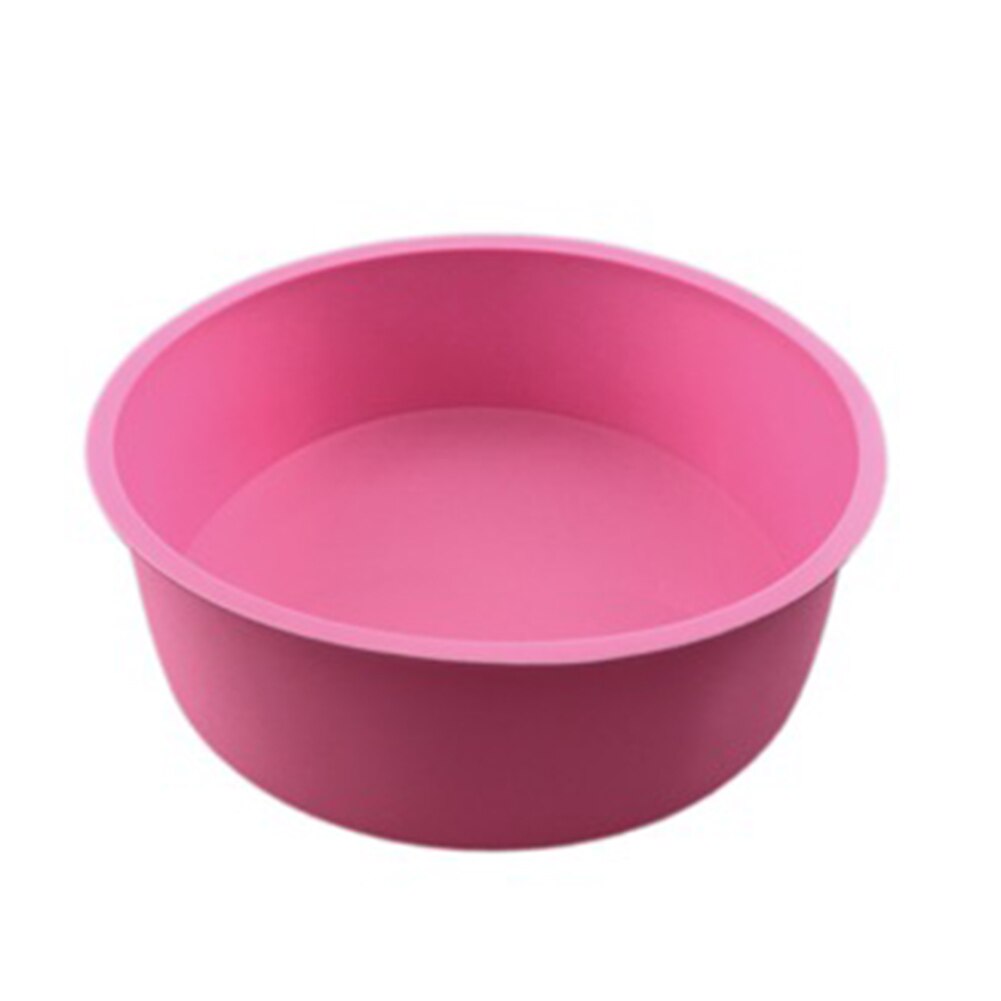 4/6/8 Inch Silicone Ronde Cake Pan Non-stick Bakvorm Bakvormen Lade I88: Pink 8 Inch