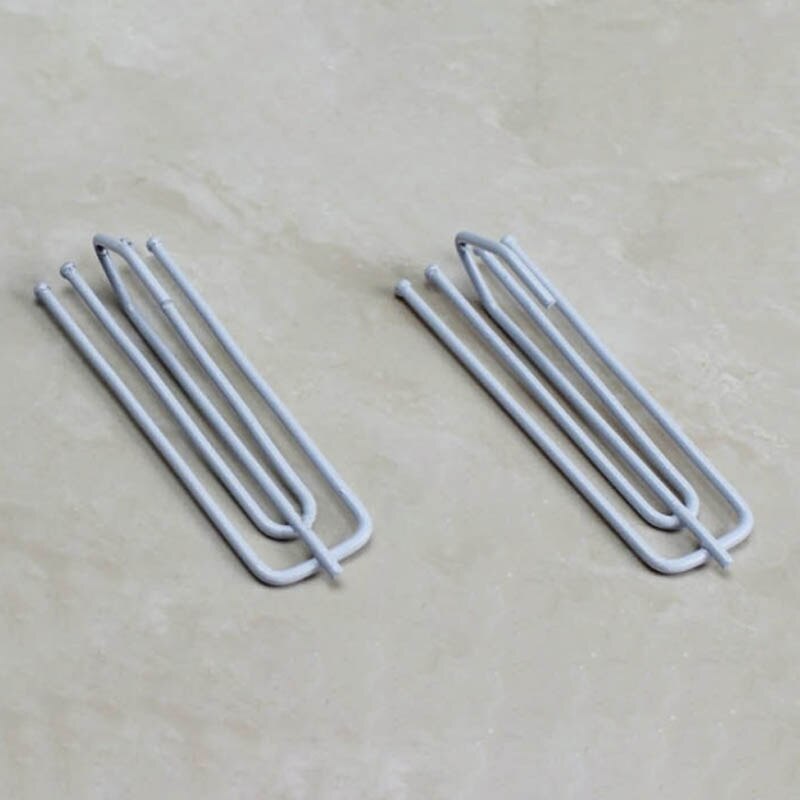 Tragbare Edelstahl Vorhang Tuch Ring Klemme Spuren Anti-rost Metall Vorhang Zubehör Vorhang Band Haken 15 Stck vier gabel