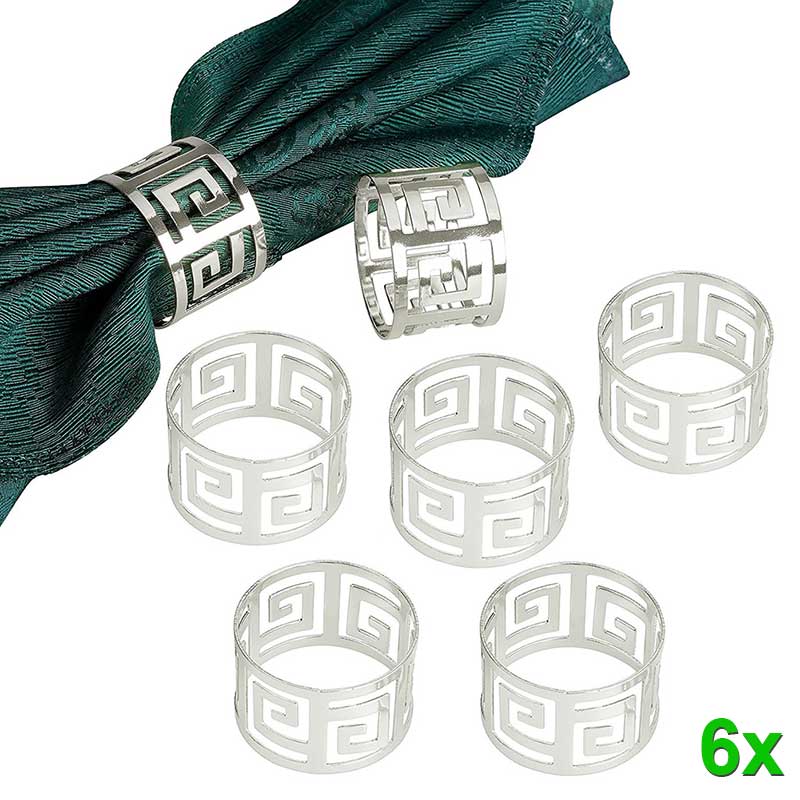 6Pcs Serviette Ringen Servet Houder West Diner Handdoek Servet Ring Party Decoratie Tafel Decoratie: Style 2