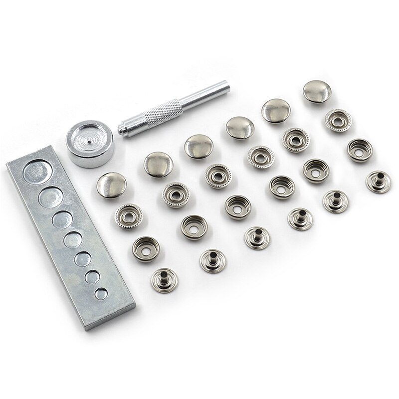 6 sets of a package Metal Snap fastener buttons Rivet Clasp Install Tool Mounting Snap Fasteners Press Studs Rivet Setter Base