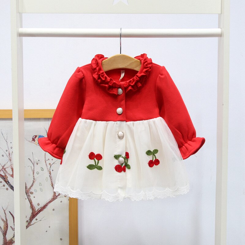 Neue Herbst Baby Mädchen Kleid Nette Bestickt Kleinkind Mädchen Party Geburtstag Kleider QZ140