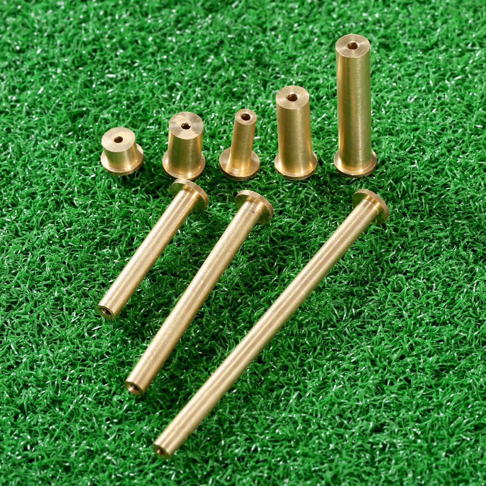 8Pcs/Set Golden Golf Copper Brass Nail Plug Weights for .335 and .355 .370 Tip End Steel Club Shafts Fit Irons Woods 2g/4g/6g/8g