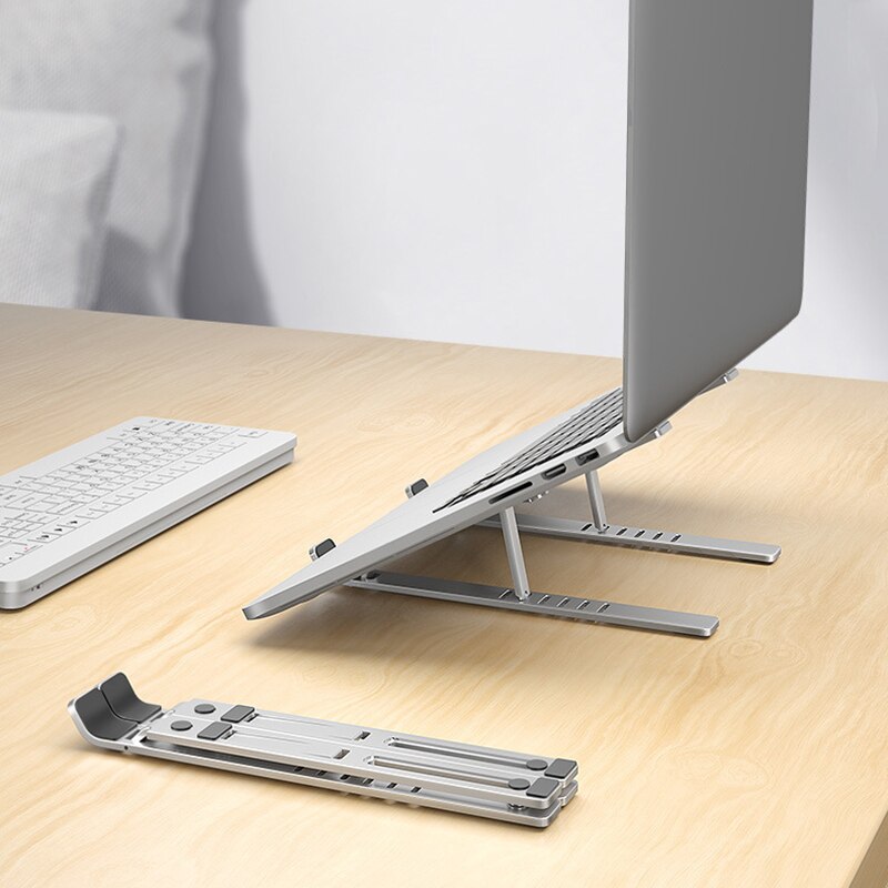 Fast folding Style Adjustable Aluminum Laptop Stand Desktop Notebook Holder Desk Laptop Stand For 7-15 inch For Macbook Pro Air