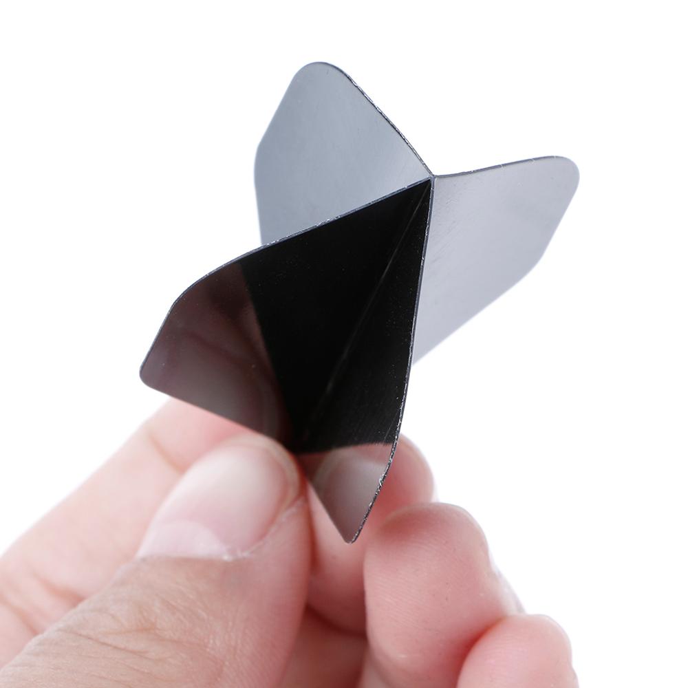 30 Pcs Simple Pure Black PET Dart Flights