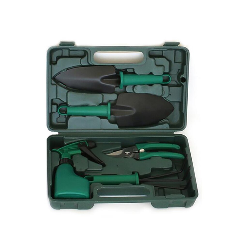 10pcs Garden Tools Case Anti-rust Lightweight Garden Tool Set Gardening Supplies Garden Tool Kit for Clipping Weeding Digging: Green