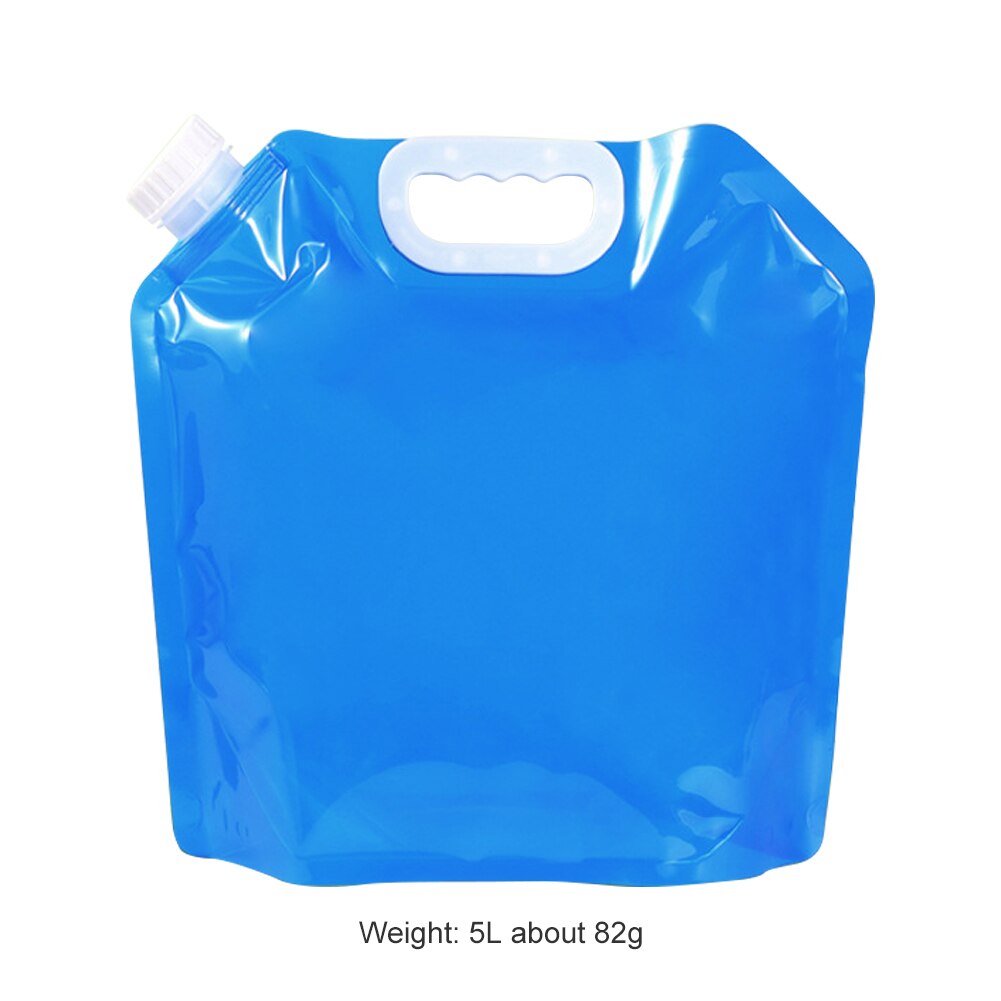 PE Foldable Water Storage Container Practical Multi-functional Classic Durable Outdoor Picnic Camping Hiking Water Bags: 5L B