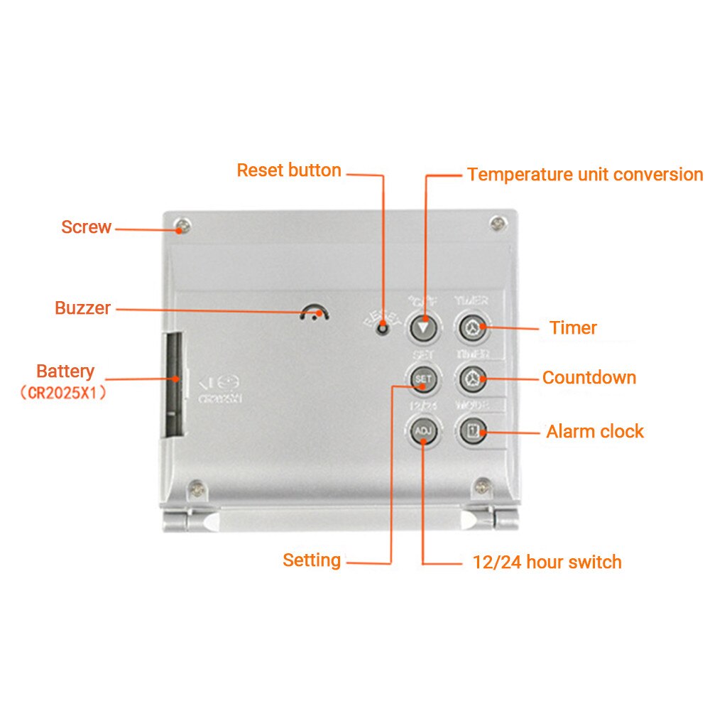 Folding LCD Digital Alarm Clock Desk Table Weather Station Desk Temperature Travel Ectronic Mini Alarm Clock Будильник
