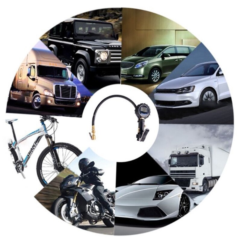 Digitale Reifen Inflator Manometer Luft Kompressor Pumpe schnell anschließen Koppler für Auto Lkw Motorrad